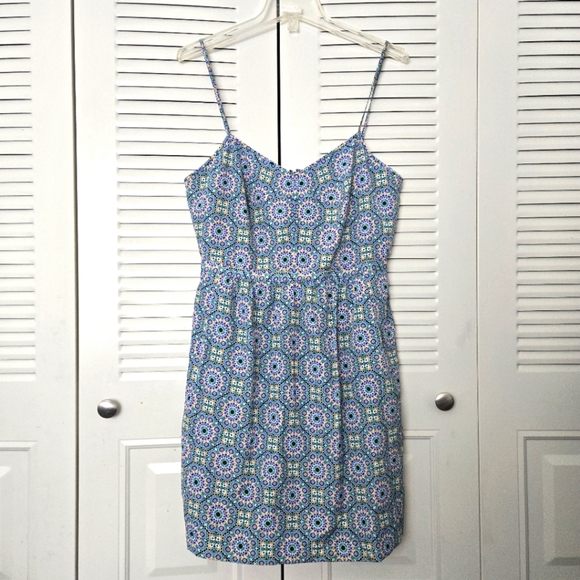 J. Crew Factory Medallion Stain-glass Geo Slip Dress With Pockets 8 - Picture 1 of 8
